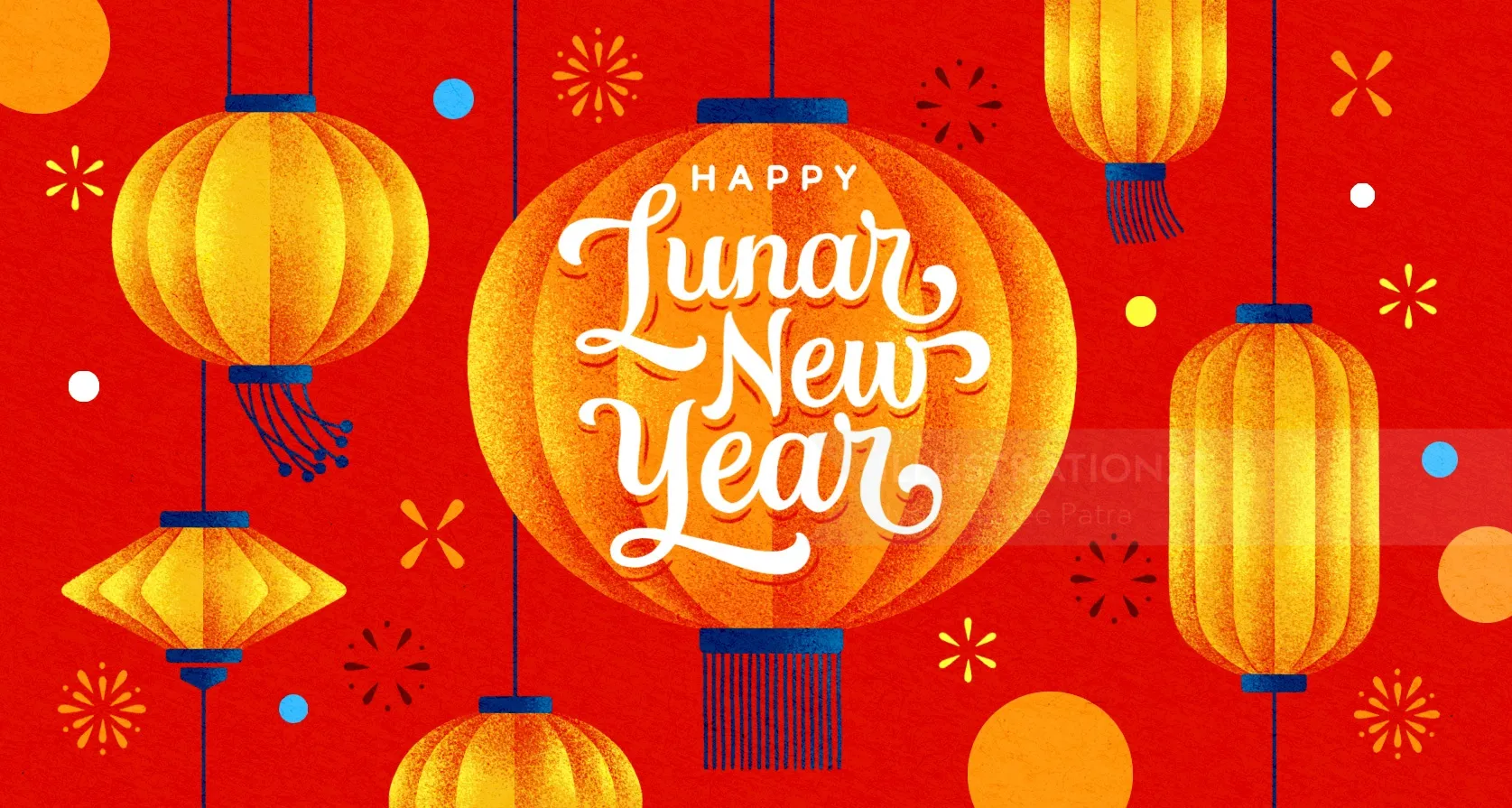 Lunar New Year gift card illustrations for TJX