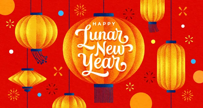 Lunar New Year gift card illustrations for TJX