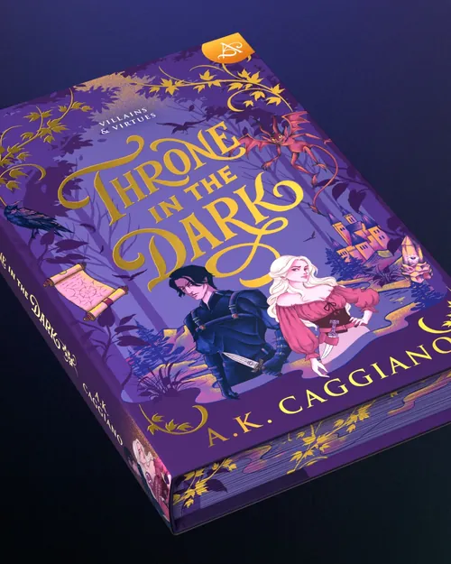 Book cover of Throne in the Dark by A.K. Caggiano, fantasy romance