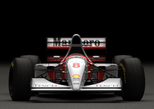Photo realistic illustration of Mclaren F1 sports car