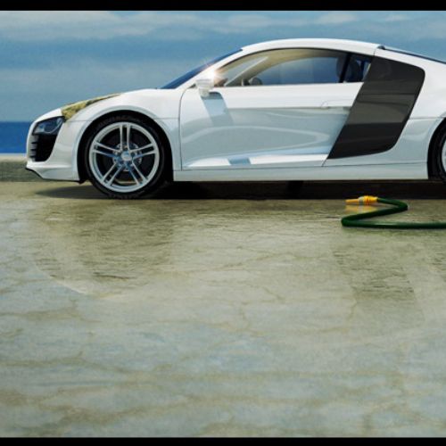 Audi R8 car realistic illustration 