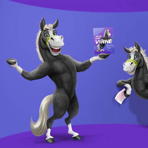 Two anthropomorphic donkeys holding cards with playful expressions by Kai Klimiont