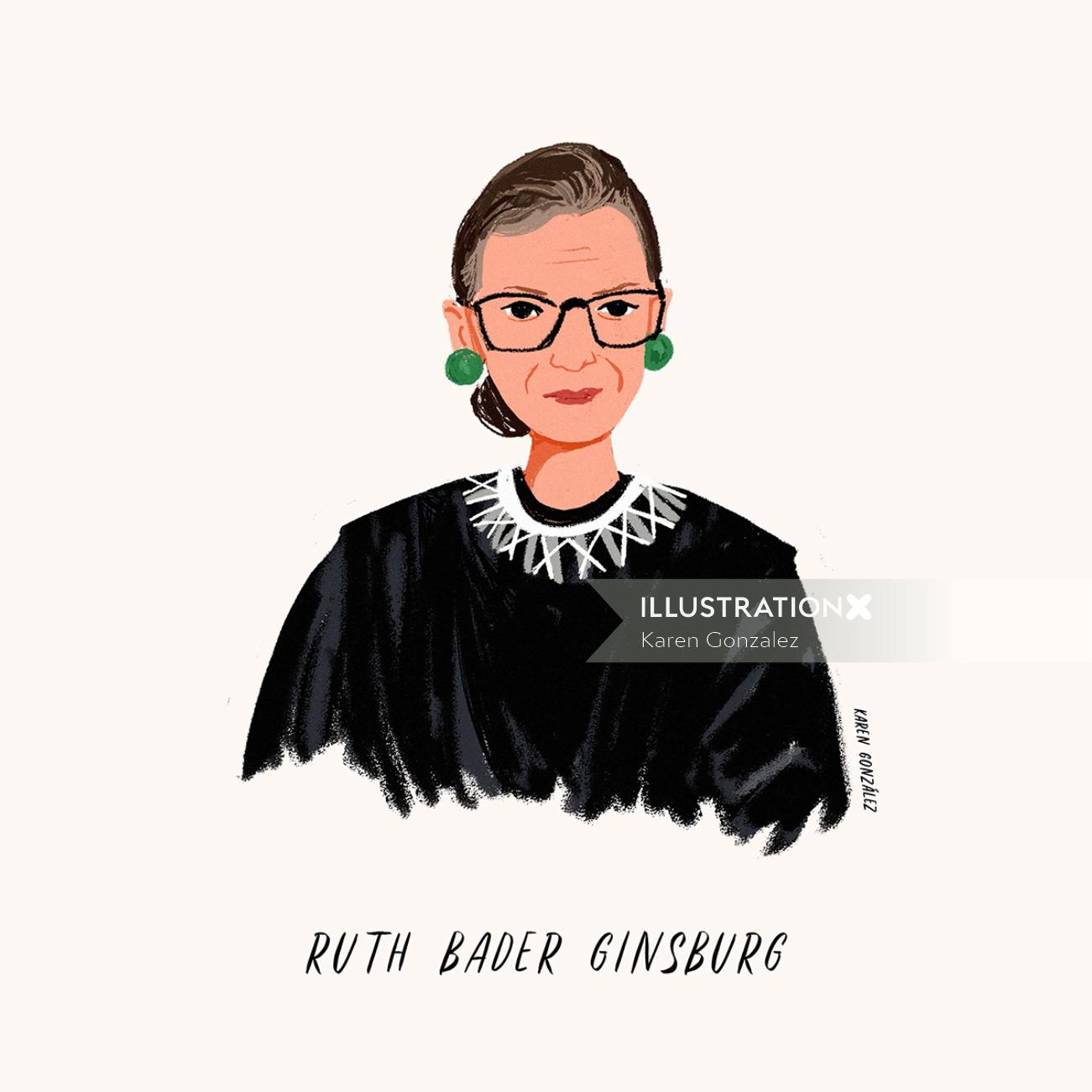 Ruth Bader Ginsburg painting, Former Associate Justice of the US Supreme Court