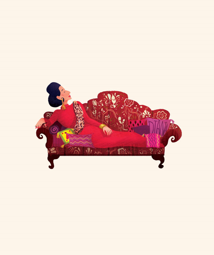 Diana Vreeland Illustration pour Harper&#39;s Bazaar Mx