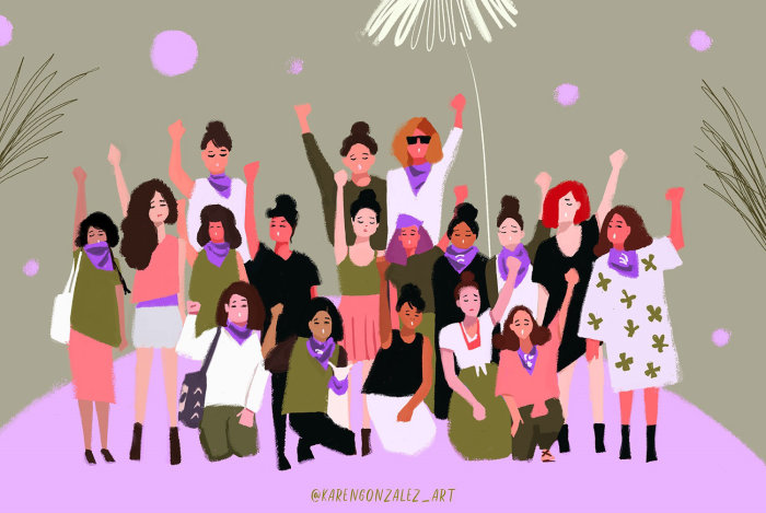 Women's day illustration by Karen Gonzalez