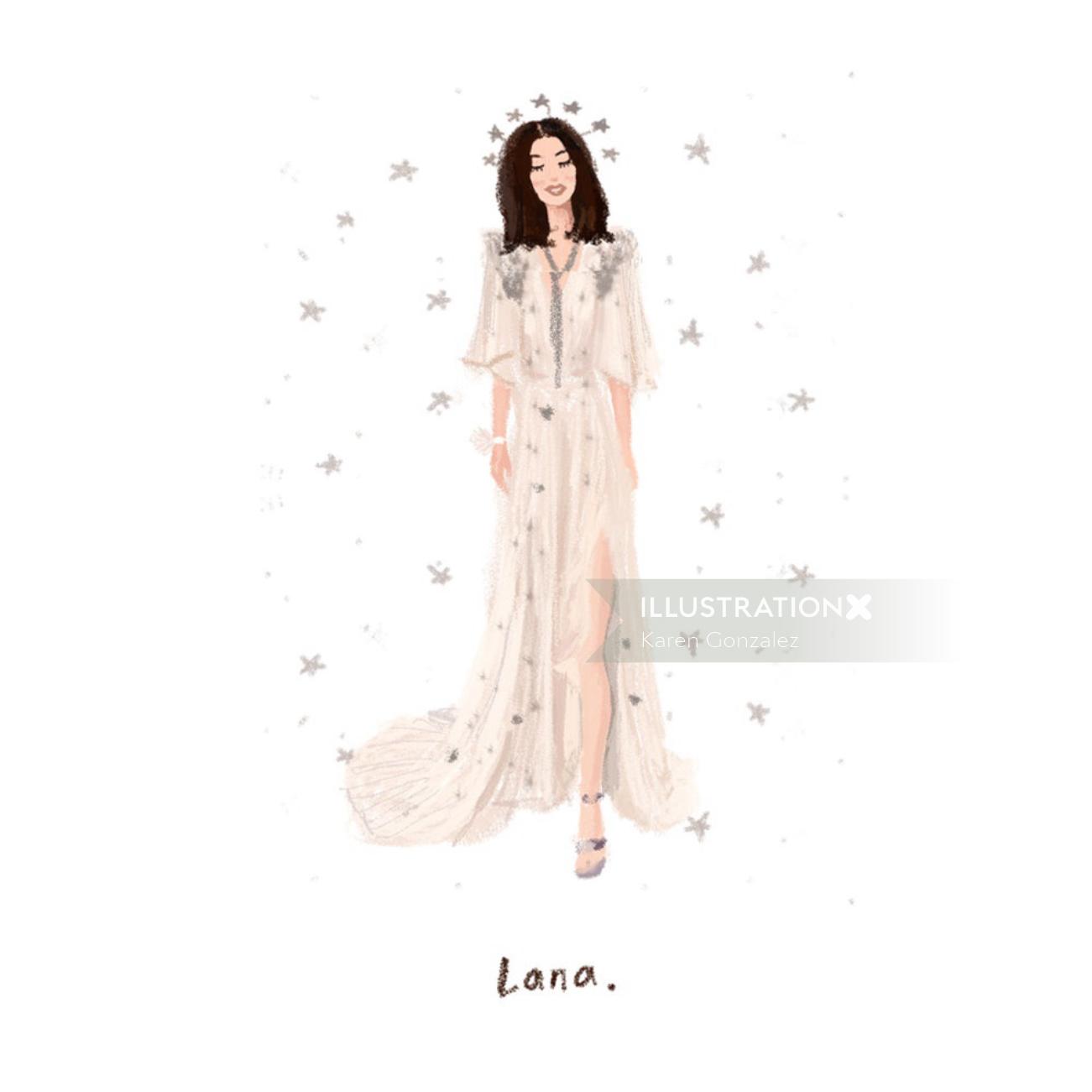 Lana Del Rey red carpet fashion by Karen Gonzalez