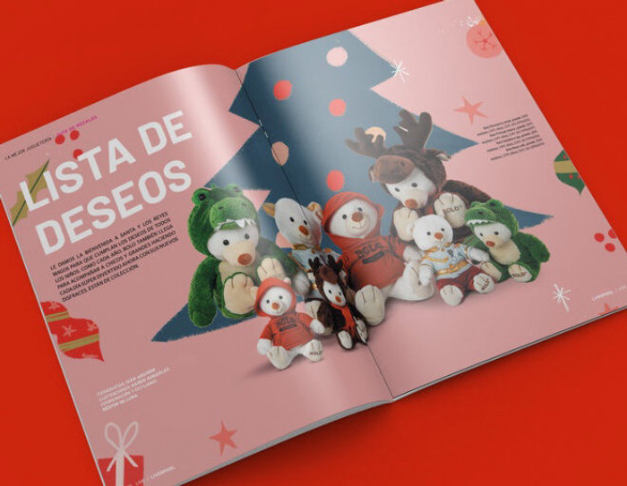 Graphic design of Liverpool Christmas catalogue Dec 2020.