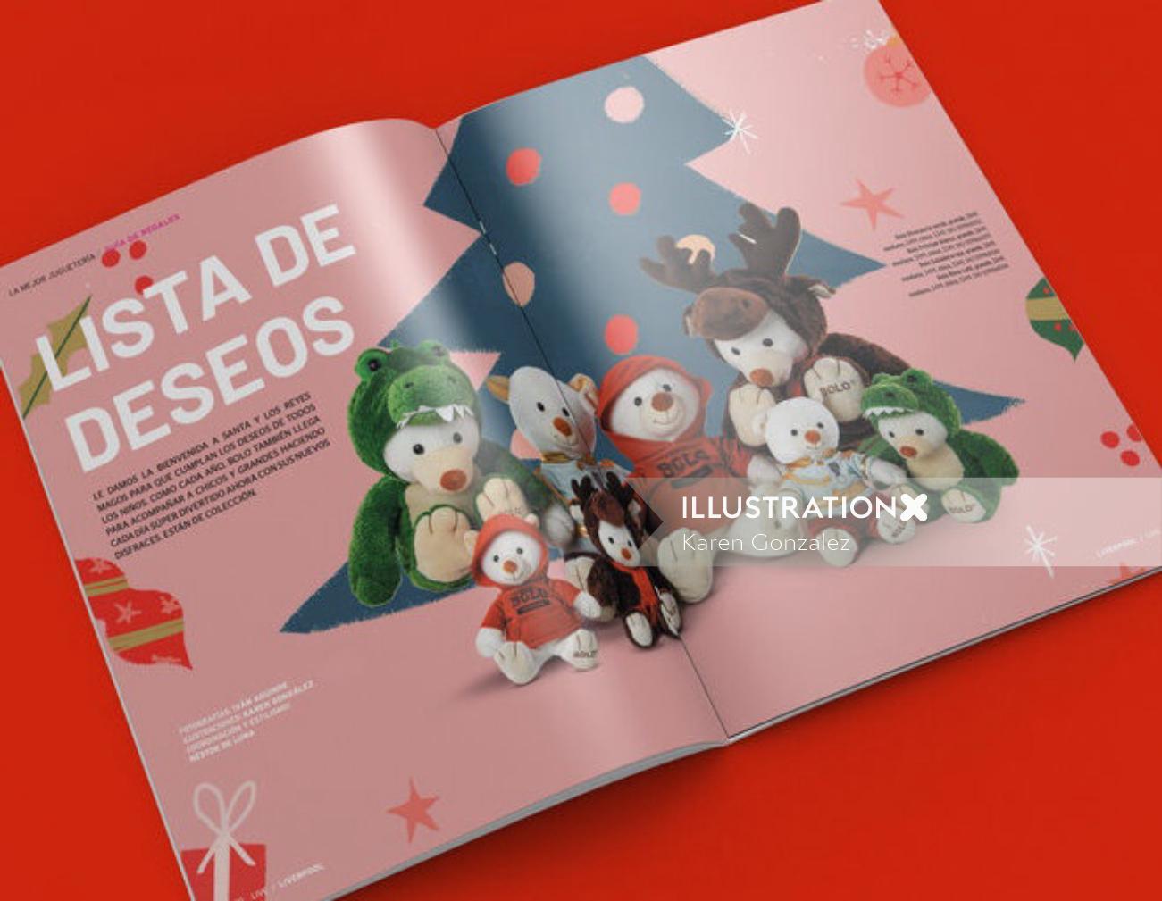 リバプールのクリスマスカタログのグラフィックデザイン2020年12月。