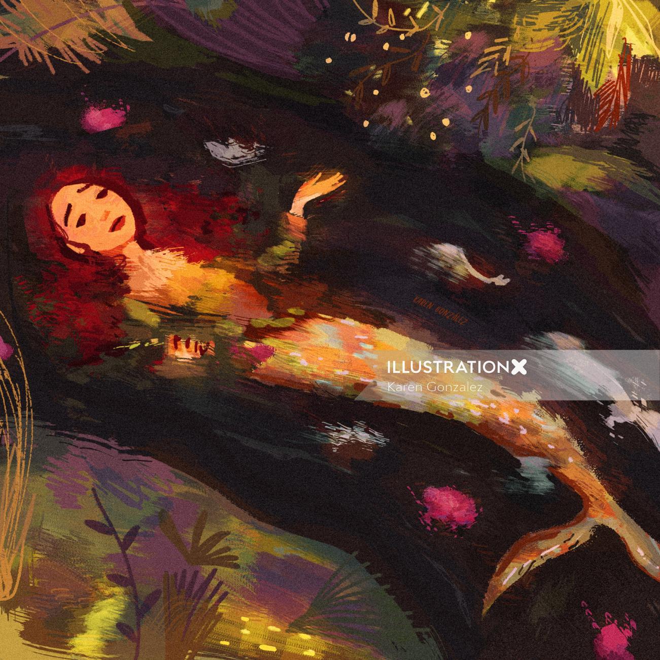 Mermaid digital painting