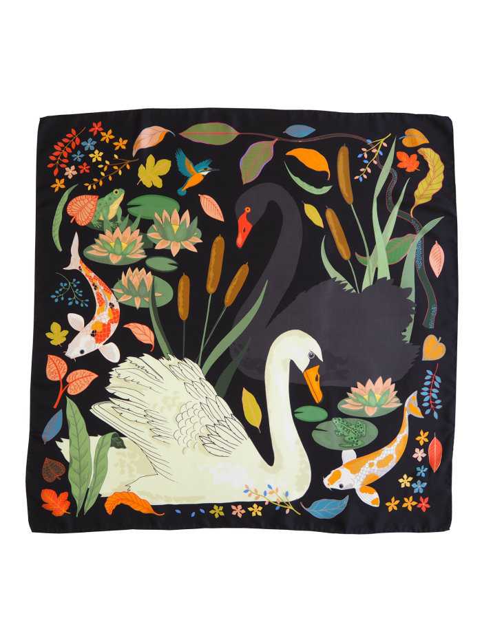 Swan Lake print on cloth for cushion