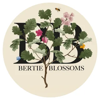 Floral monogram with leaves and flowers by Kate Snell