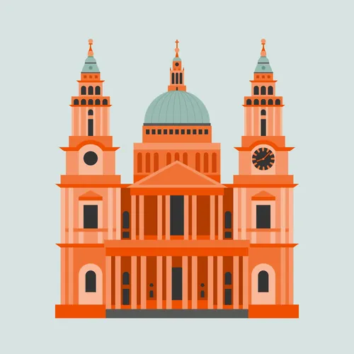 Illustration of St Paul's Cathedral facade by Kate Snell