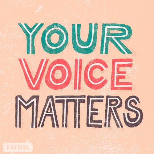 Your Voice Matters lettering illustration