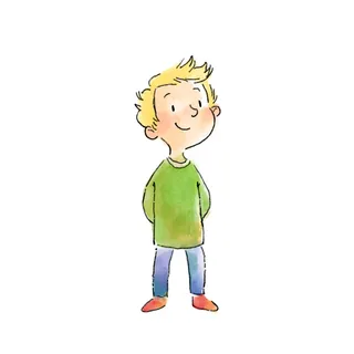 Cartoon & Humour standing boy