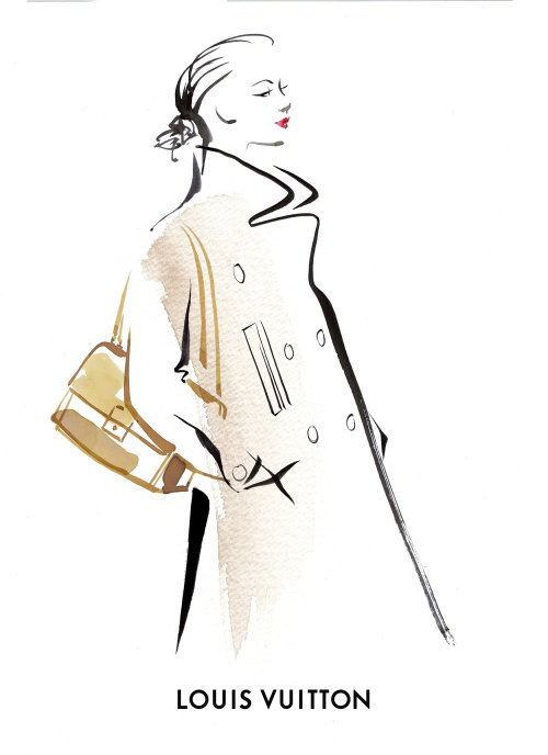 Ilustração de moda para Louis Vuitton