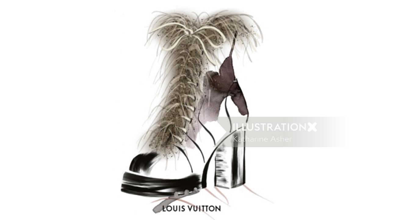 Fashion Louis Vuiton Boot animation

