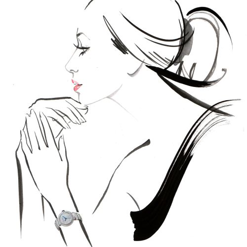 Live Event Drawing with Bvlgari by Katharine Asher
