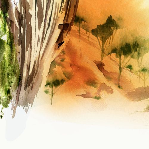 watercolor painting of Jing Teas