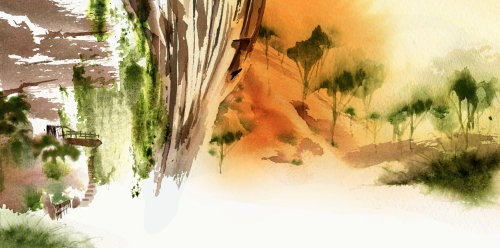 watercolor painting of Jing Teas