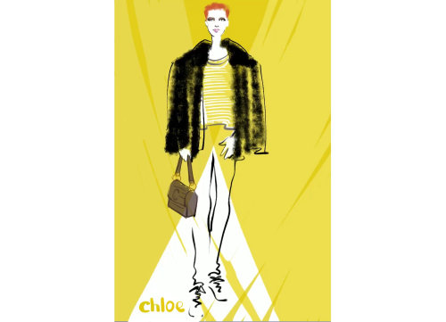 Desenho digital ao vivo para Chloe - nova linha de bolsas em Selfridges London