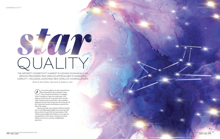 Space editorial illustration for Business Jet Magazin