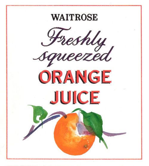 Packaging Waitrose Orange Juice
