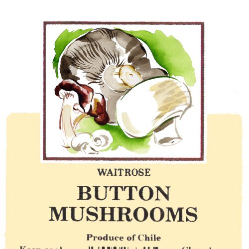 Packaging Button Mushrooms labels
