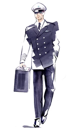 Watercolor uniform design for the Pantheon's pilots