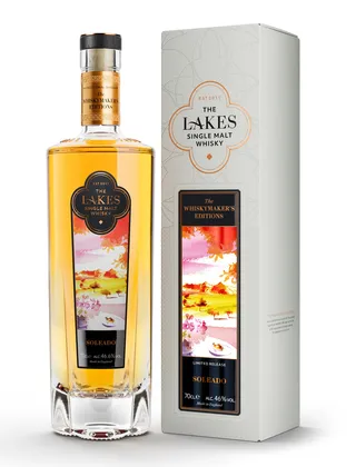 Andalusia theme packaging for "Lakes Whisky"