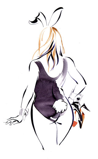 Ilustración del icono de Bridget Jones por Katharine Asher