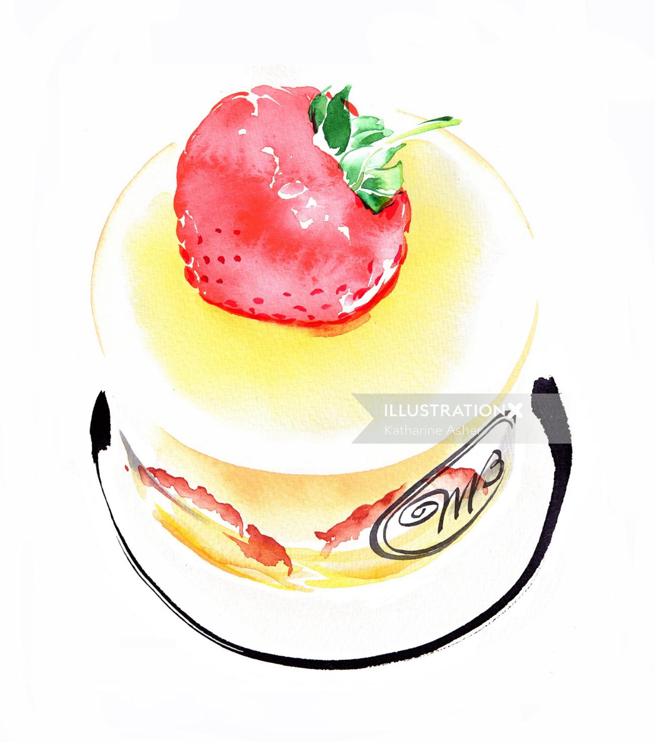 Illustration de gâteau par Katharine Asher