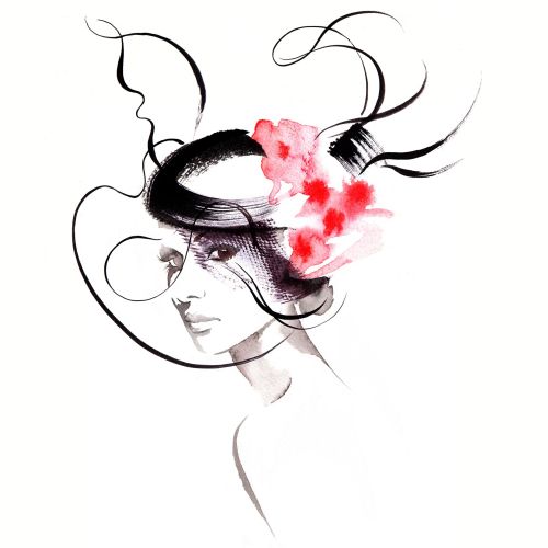 Millinery couture fashion illustration