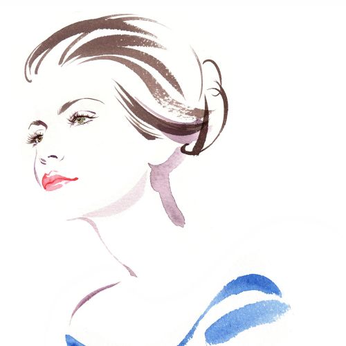 Woman beauty illustration by Katharine Asher