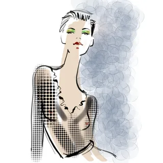 Digital fashion portrait of woman