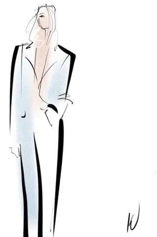 Suited n Booted  - live digital sketch for Bristol fashion Week 2019