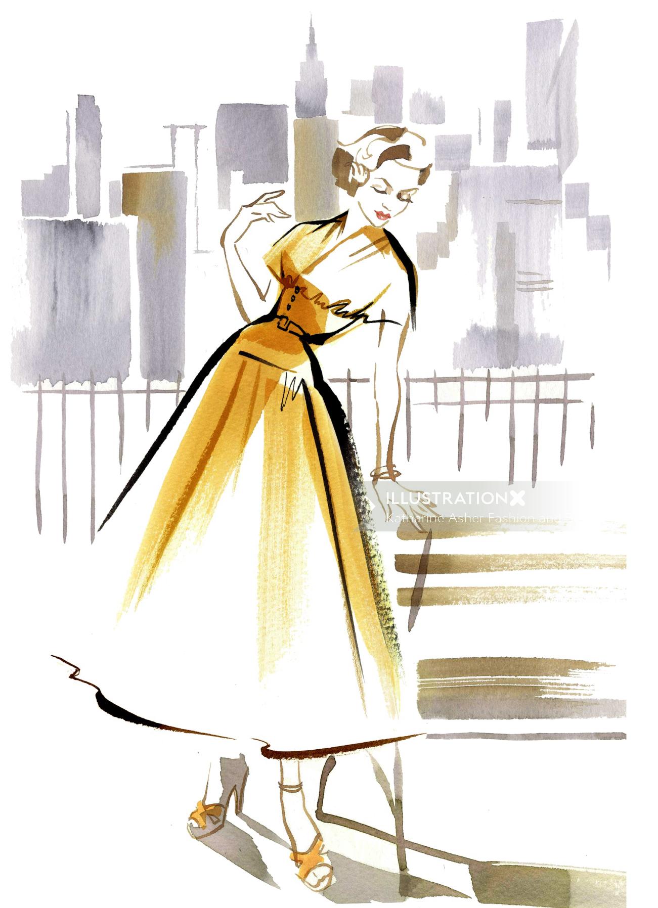 Beauty and Jewelry  Illustration by Katharine Asher Fashion and Beauty