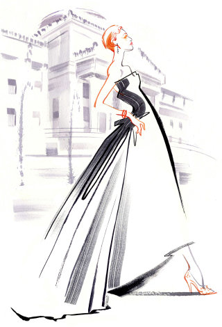 Dior classique associé au design noir et blanc du Brooklyn Museum