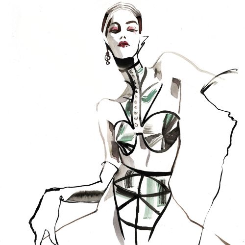 Model in space robot look