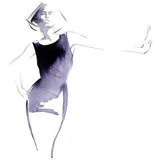 Watercolour fashion illustration by Katharine Asher