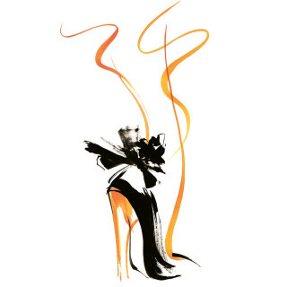凯瑟琳·阿瑟 (Katharine Asher) 绘制的女士高跟鞋插图