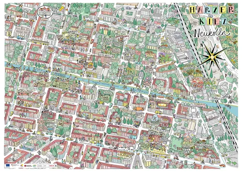 Carte aérienne d'un quartier urbain par Katherine Kannon