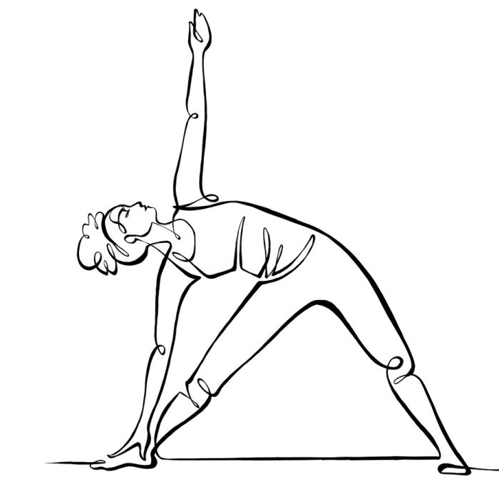 GIF of woman in yoga pose