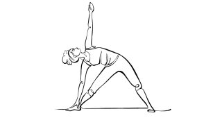 GIF de mujer en pose de yoga