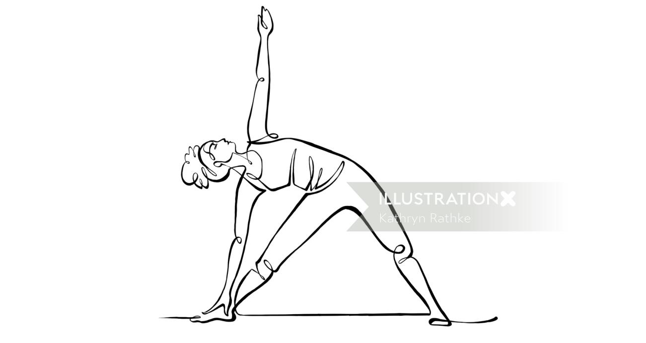 GIF of woman in yoga pose