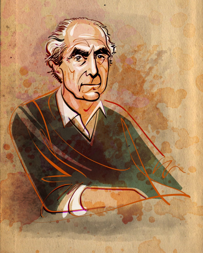 Portraying of author Philip Roth