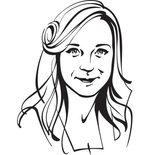 Caricature in animation of author Rebecca Seal