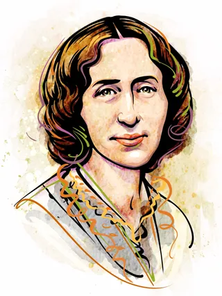 Fine line portrait of George Eliot