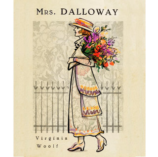 Ilustração da capa do romance &quot;Sra. Dalloway&quot;