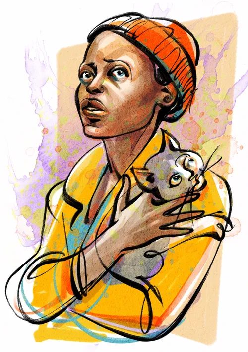 Lupita Nyong portrait drawing