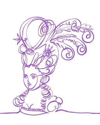 One line Marie Antoinette